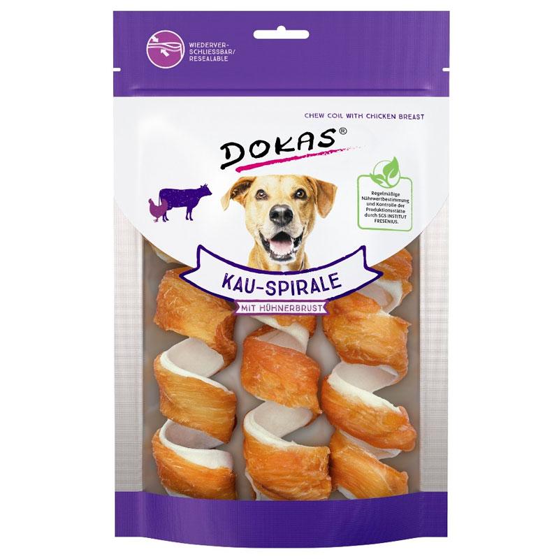 Dokas esperales de pechuga con polllo
