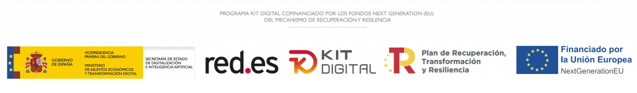 Programa Kit Digital, cofinanciado por los fondos Next Generation EU del Mecanismo de Recuperación y Resiliencia